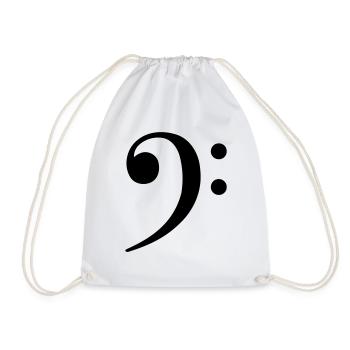 Bass Clef Musique Grave - Sac de sport léger - blanc - Devant