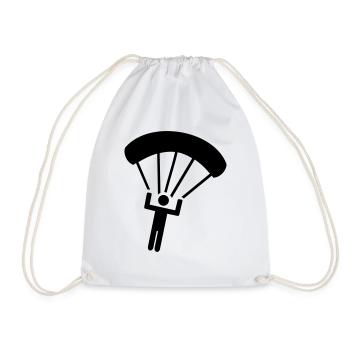 Parachute jumping - Drawstring Bag - white - Front