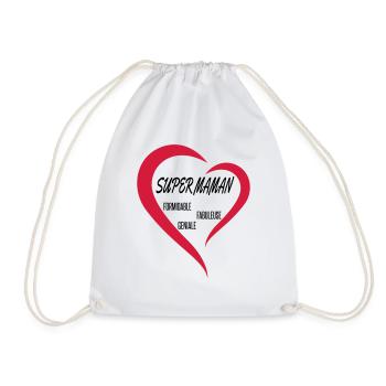 super maman fête des mères - Sac de sport léger - blanc - Devant