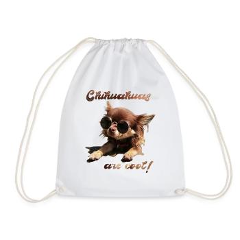 Chihuahua T-Shirts Chihuahuas are cool - Drawstring Bag - white - Front