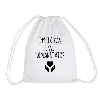 Bénévole / Humanitaire / Solidaire / Aide - Sac de sport léger - blanc - Devant