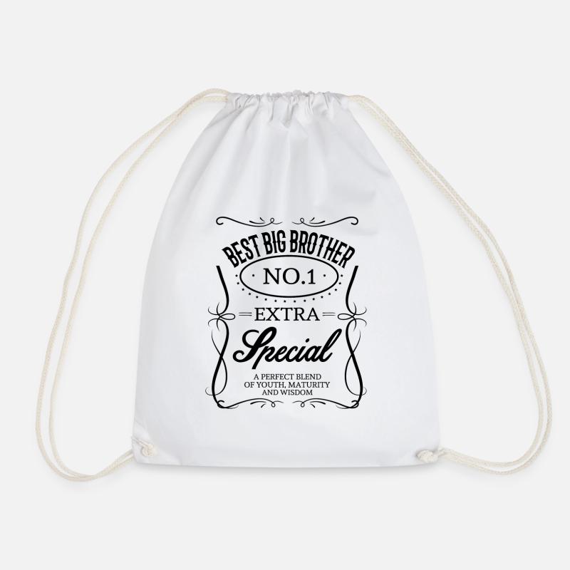 BEST BIG BROTHER - Drawstring Bag - white