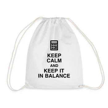 comptable / comptabilité / compter / chiffre - Sac de sport léger - blanc - Devant