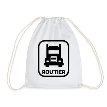 Trucker LKW Fahrer Routier Truck Camion Transport - Drawstring Bag - white - Front