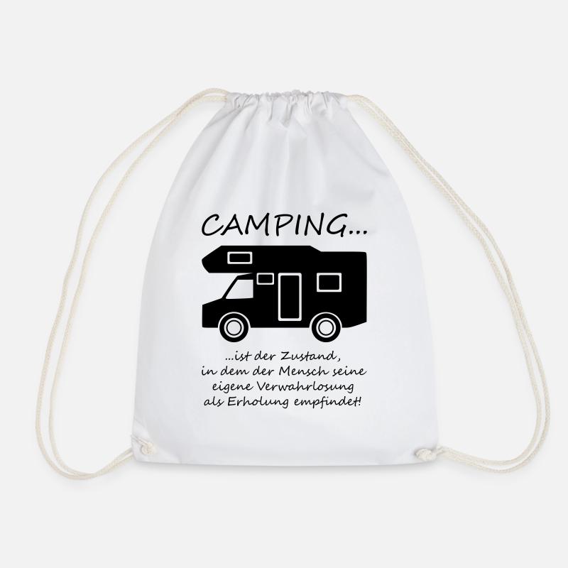 Camping ist... - Turnbeutel - Weiß