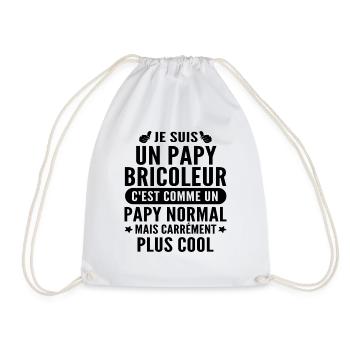 je suis un papy bricoleur - humour papy bricolage - Sac de sport léger - blanc - Devant
