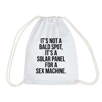 NOT A BALD SPOT BUT A SOLAR PANEL - Drawstring Bag - white - Front
