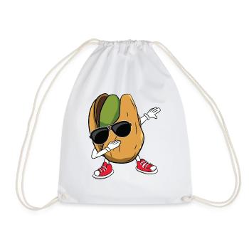Dabbing Pistache Jour Drôle pistaches Noix Noix Pi - Sac de sport léger - blanc - Devant