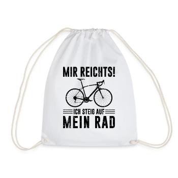 Rad Fahren Spruch Lustig Rennrad Radfahrer - Turnbeutel - Weiß - Vorne