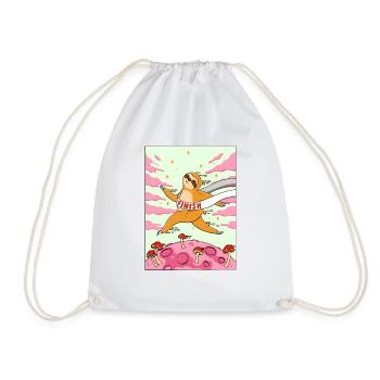 Sloth Lucid Dream - Drawstring Bag - white - Front