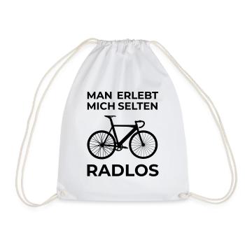 Radlos Fahrrad Geschenk - Turnbeutel - Weiß - Vorne