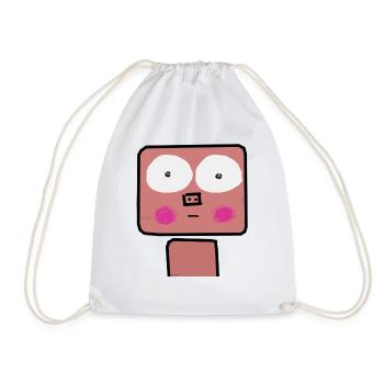 Pig - Drawstring Bag - white - Front