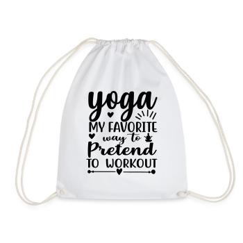 yoga my favorite - Turnbeutel - Weiß - Vorne