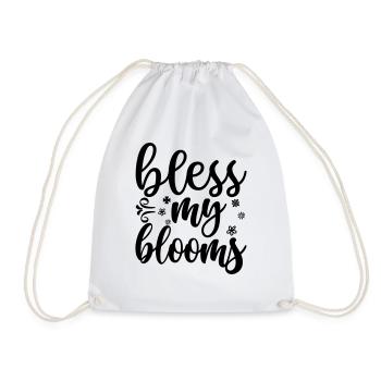 21 BLESS MY BLOOMS - Drawstring Bag - white - Front