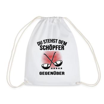 Koch Hobbykoch Chefkoch Suppenkelle "Schöpfer" - Turnbeutel - Weiß - Vorne