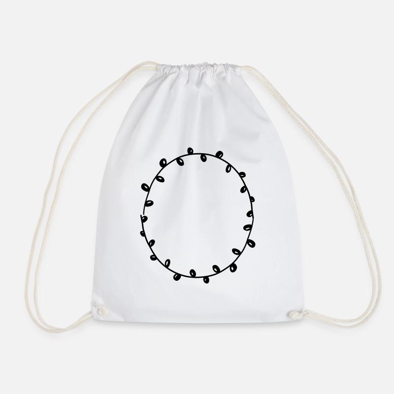 Guirlande florale Fleurs Cœurs 17 Zone de dessin 17 - Sac de sport léger - blanc