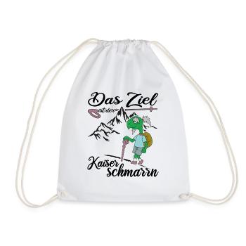 Bergwandern "Kaiserschmarrn" servus alpin Almhütte - Turnbeutel - Weiß - Vorne