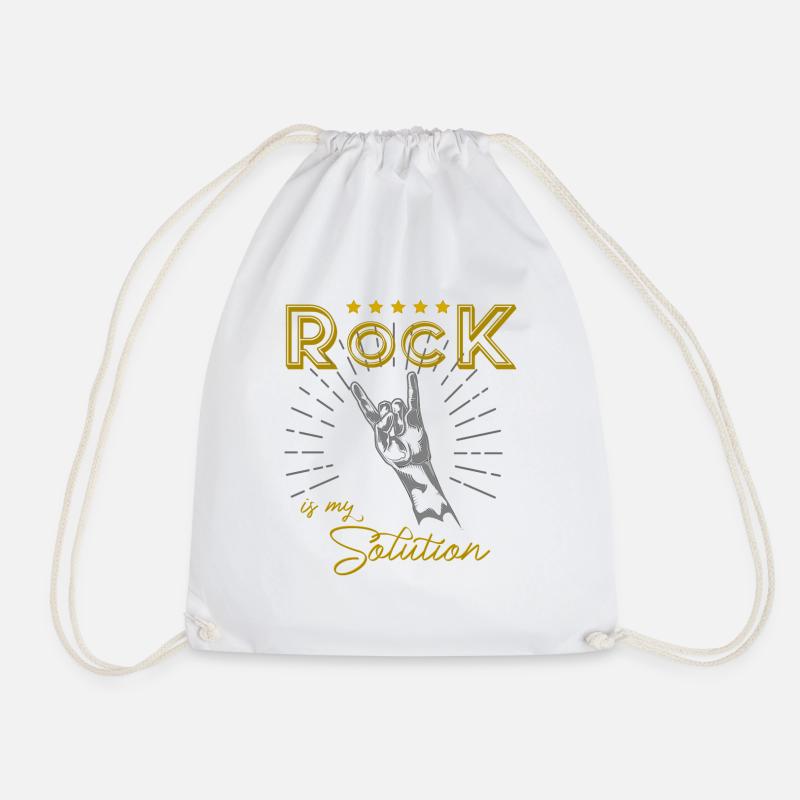 Rock is my Solution! - Turnbeutel - Weiß