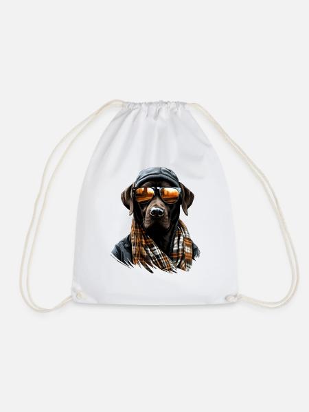 Urban Retriever: Streetwise Labrador Vibes - Turnbeutel - Weiß
