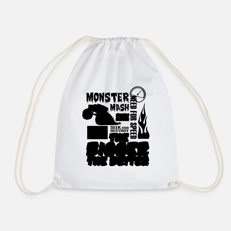 Monster truck - Drawstring Bag - white