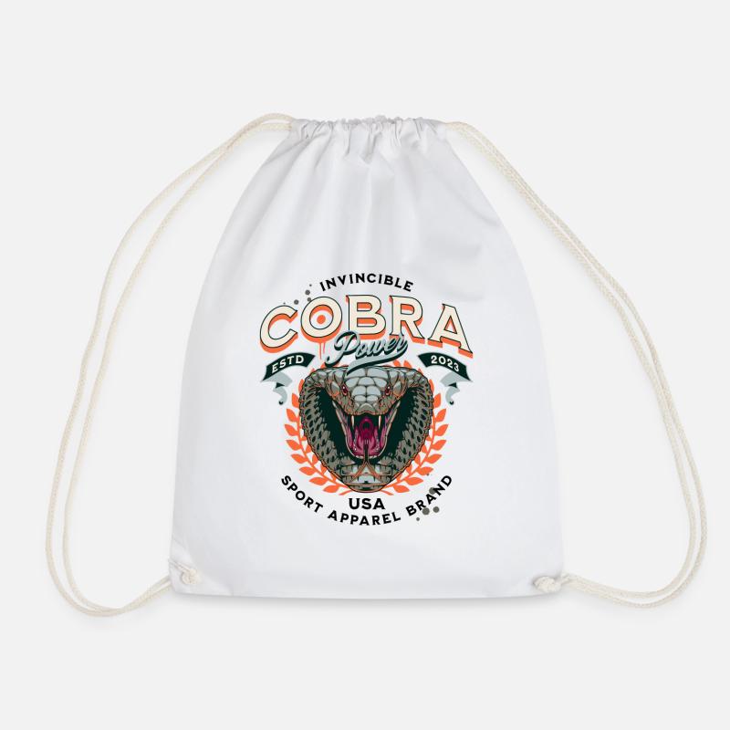 The Invincible Cobra - Drawstring Bag - white
