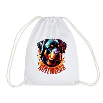 Rottweiler Graffiti Braun - Turnbeutel - Weiß - Vorne