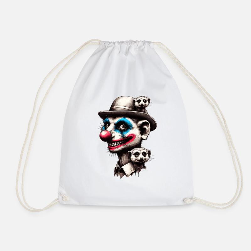 Erdmännchens Clown - Turnbeutel - Weiß