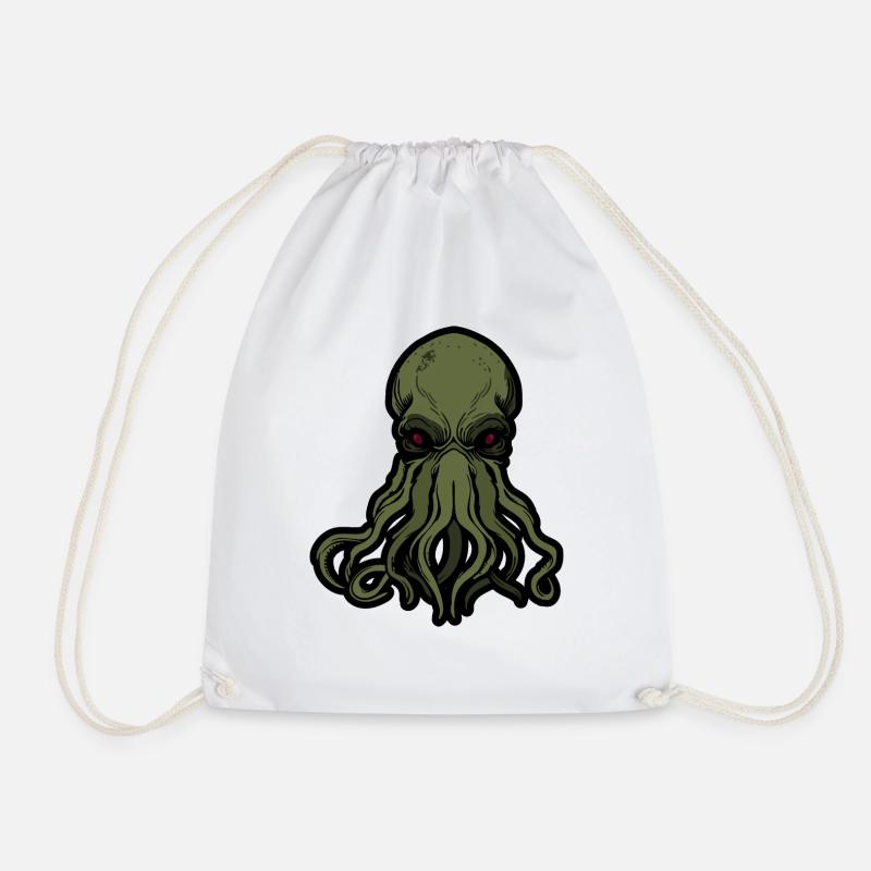 Cthulhu! The Stars are finally right! - Drawstring Bag - white