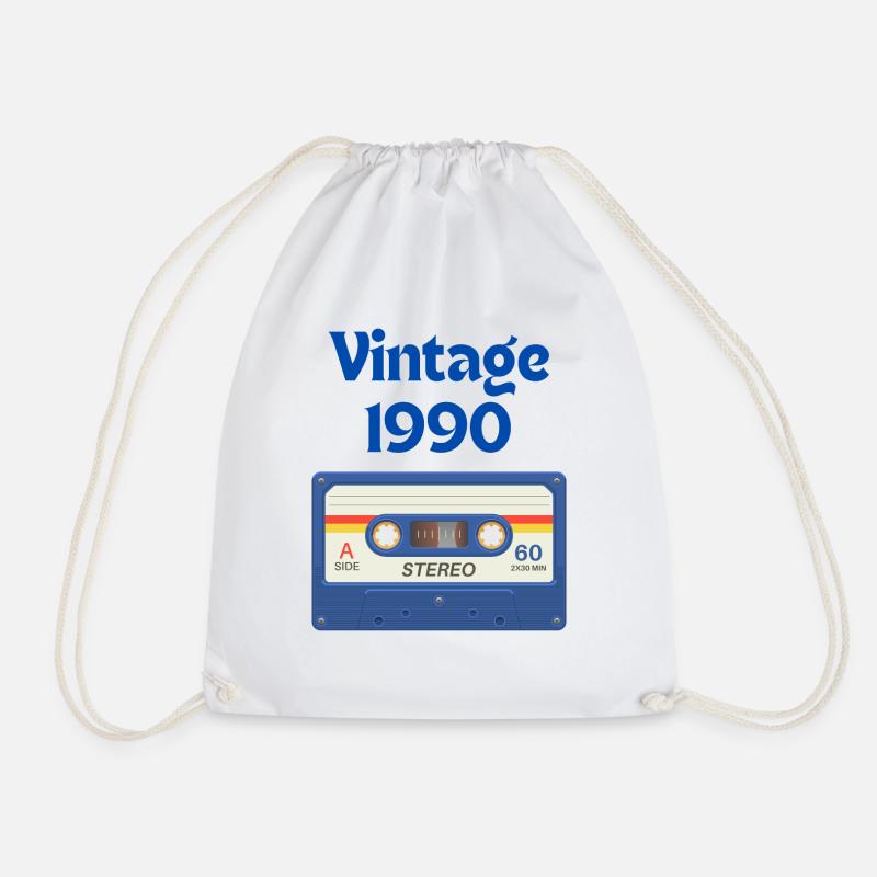 Vintage 1990 Kassette - Turnbeutel - Weiß