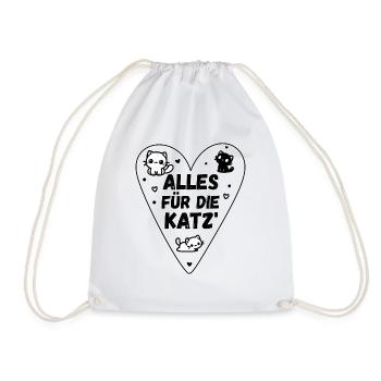 Drôle de chat disant coeur de chat - Sac de sport léger - blanc - Devant