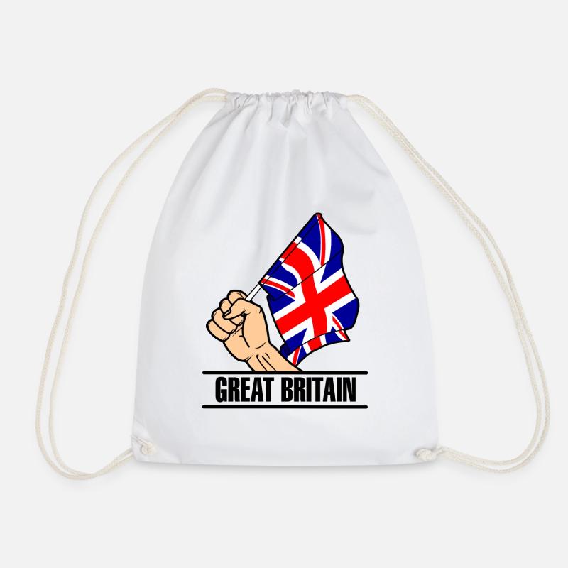 Flagge England erster Text GREAT BRITAIN - Turnbeutel - Weiß