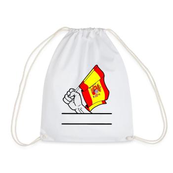Flagge Spanien transparenter Fausttextraum - Turnbeutel - Weiß - Vorne