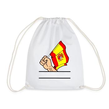 Flagge spanien faust textraum - Turnbeutel - Weiß - Vorne