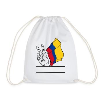 Drapeau Columbia transparent signe de paix rames de texte - Sac de sport léger - blanc - Devant