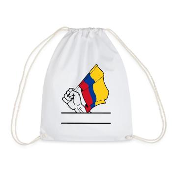 Flag Columbia espace de texte transparent fist - Sac de sport léger - blanc - Devant