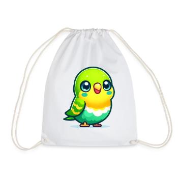 Perruche ondulée - Sac de sport léger - blanc - Devant