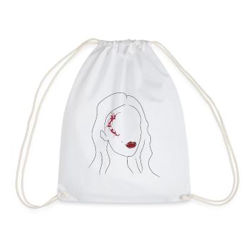 Woman in Red - Drawstring Bag - white - Front
