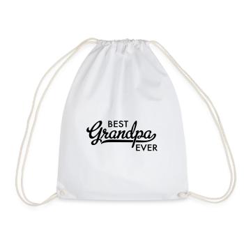 grandpa - Drawstring Bag - white - Front