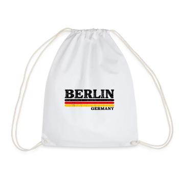 Berlin - Deutschland - Germany - Berliner Bär - Turnbeutel - Weiß - Vorne
