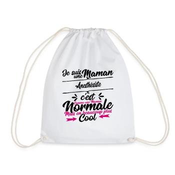 Maman Anesthésiste cadeau - Sac de sport léger - blanc - Devant