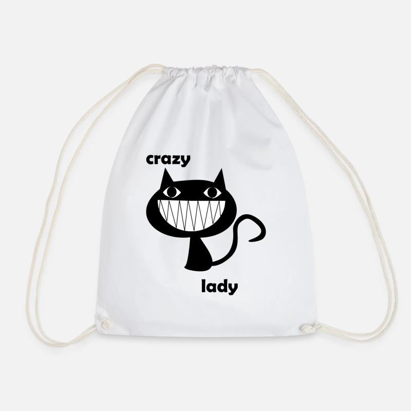 Crazy Cat Lady - Turnbeutel - Weiß
