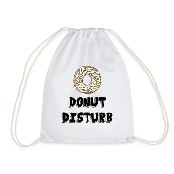 Donut disturb /Geschenk Idee - Turnbeutel - Weiß - Vorne