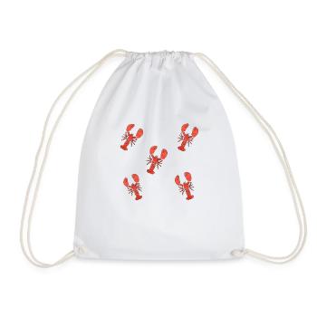 Motif de homard - Sac de sport léger - blanc - Devant