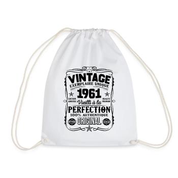 Millésime Fabriqué En 1961 Vieilli à La Perfection - Sac de sport léger - blanc - Devant