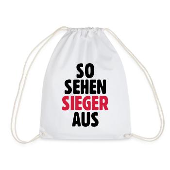 So sehen Sieger aus - Turnbeutel - Weiß - Vorne