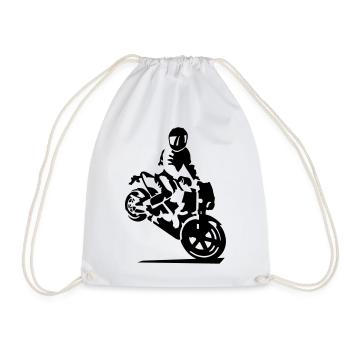 Moto cascade - Sac de sport léger - blanc - Devant