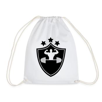 bodybuilder, bodybuilding, fitness, workout, beast - Drawstring Bag - white - Front