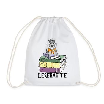 Leseratte - Turnbeutel - Weiß - Vorne