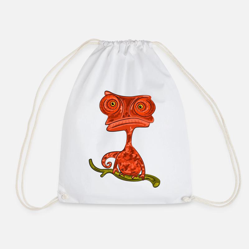 chameleon - Drawstring Bag - white