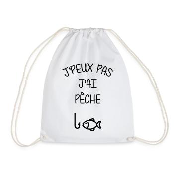 Pêche / Pêcheur / Chasse / Poisson / Mer - Sac de sport léger - blanc - Devant